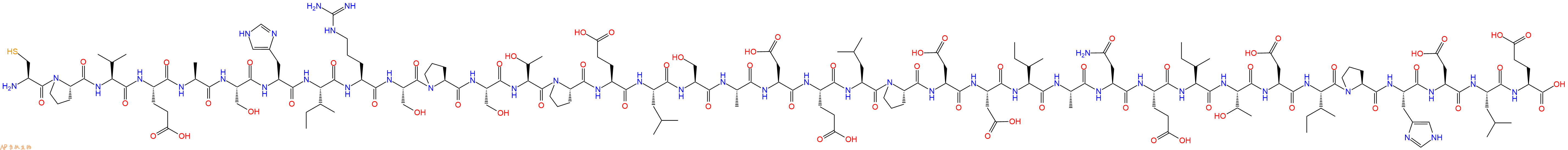 专肽生物产品H2N-Cys-Pro-Val-Glu-Ala-Ser-His-Ile-Arg-Ser-Pro-Ser-Thr-Pro-Glu-Leu-Ser-Ala-Asp-Glu-Leu-Pro-Asp-Asp-Ile-Ala-Asn-Glu-Ile-Thr-Asp-Ile-Pro-His-Asp-Leu-Glu-OH