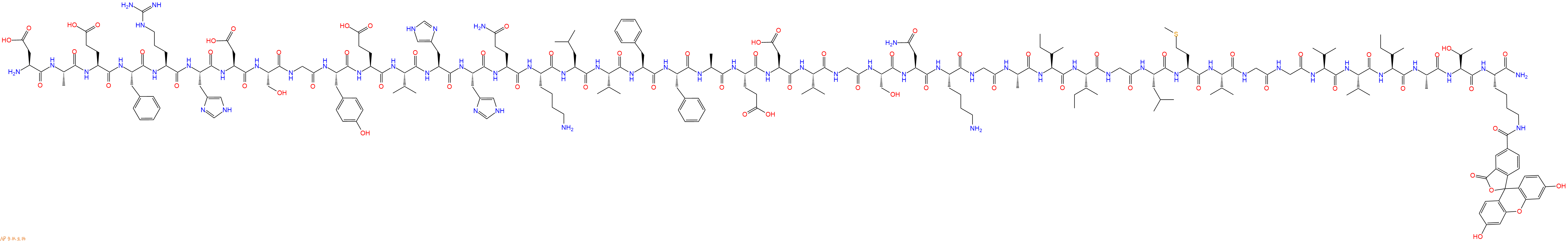 专肽生物产品Beta-Amyloid (1-43)-K(5-FAM), amide