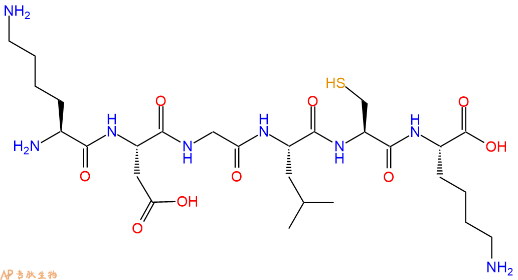 专肽生物产品H2N-Lys-Asp-Gly-Leu-Cys-Lys-OH