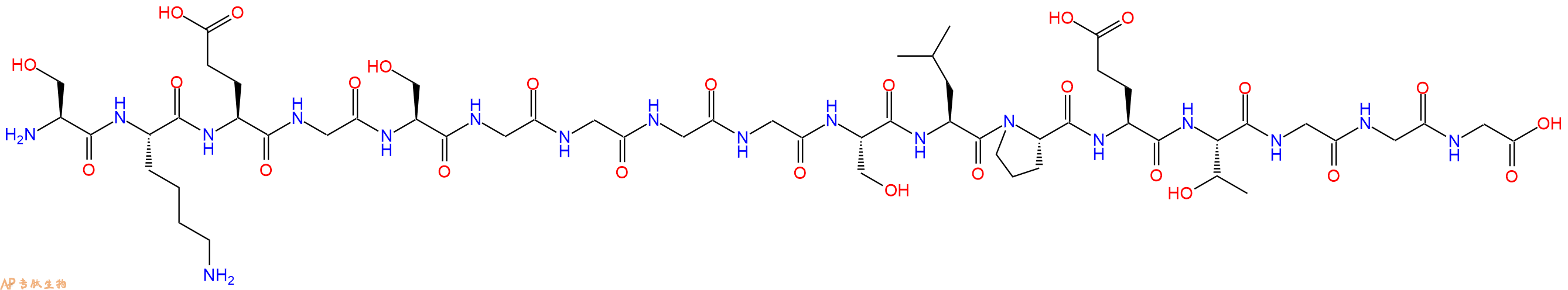 专肽生物产品H2N-Ser-Lys-Glu-Gly-Ser-Gly-Gly-Gly-Gly-Ser-Leu-Pro-Glu-Thr-Gly-Gly-Gly-OH