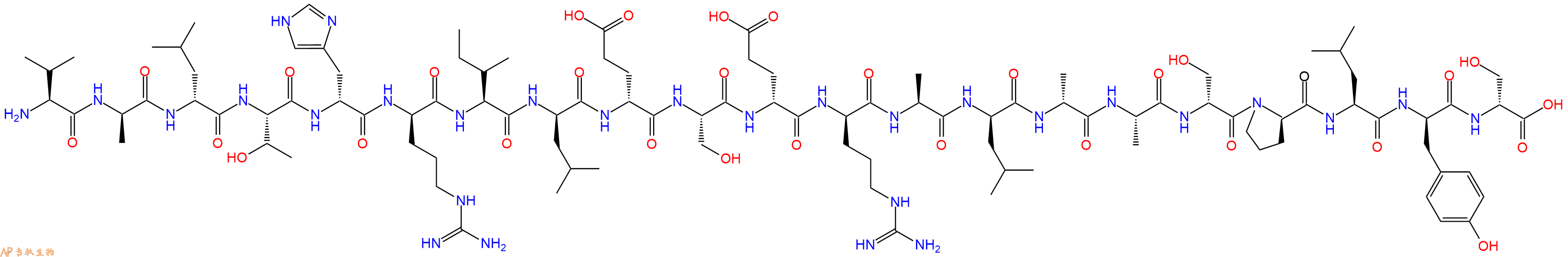 专肽生物产品H2N-Val-DAla-DLeu-Thr-DHis-DArg-Ile-DLeu-DGlu-Ser-DGlu-DArg-Ala-DLeu-DAla-Ala-DSer-DPro-Leu-DTyr-DSer-OH