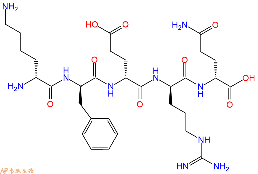 专肽生物产品H2N-DLys-DPhe-DGlu-DArg-DGln-OH