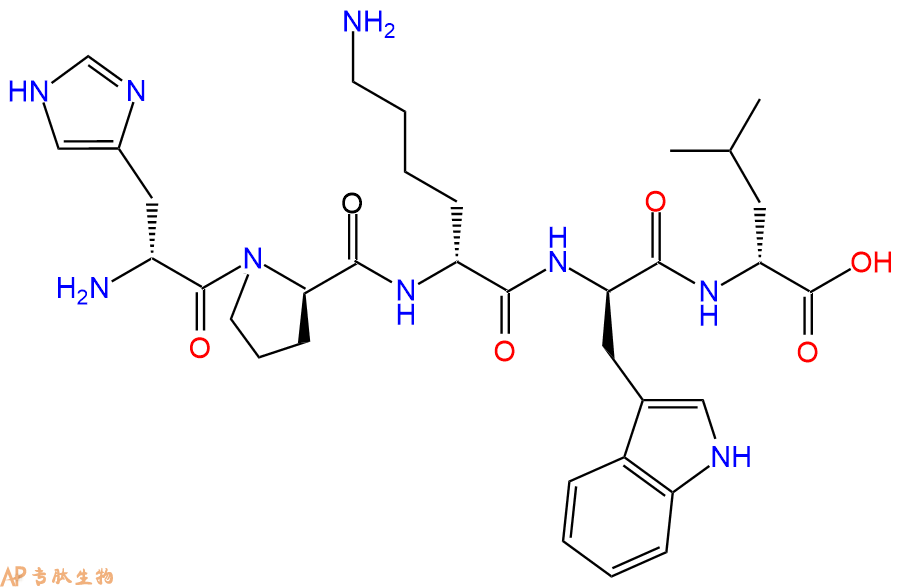 专肽生物产品H2N-DHis-DPro-DLys-DTrp-DLeu-OH