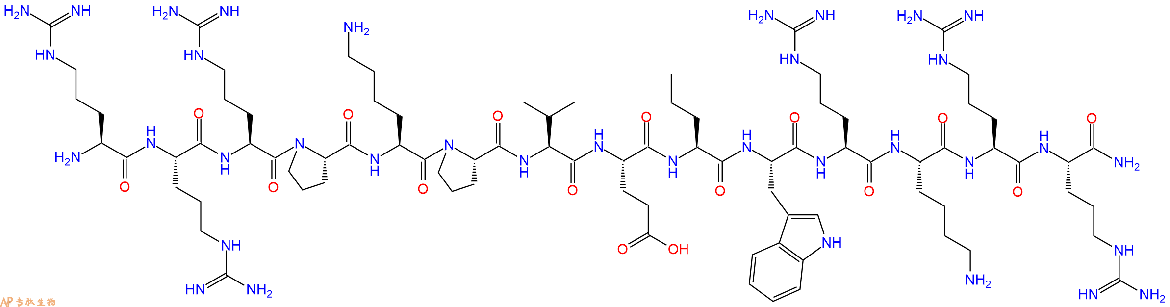 专肽生物产品H2N-Arg-Arg-Arg-Pro-Lys-Pro-Val-Glu-Nva-Trp-Arg-Lys-Arg-Arg-NH2