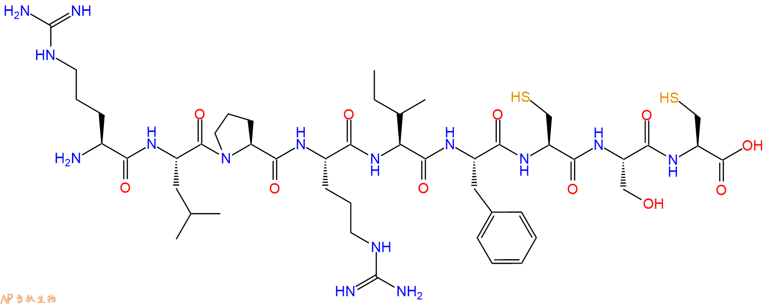 专肽生物产品H2N-Arg-Leu-Pro-Arg-Ile-Phe-Cys-Ser-Cys-OH