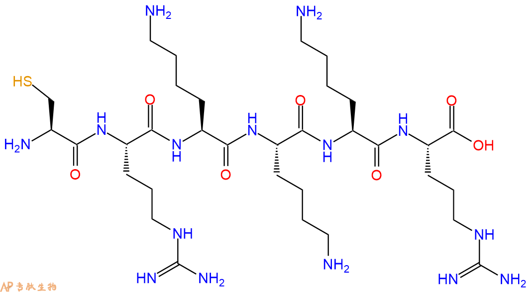 专肽生物产品H2N-Cys-Arg-Lys-Lys-Lys-Arg-OH