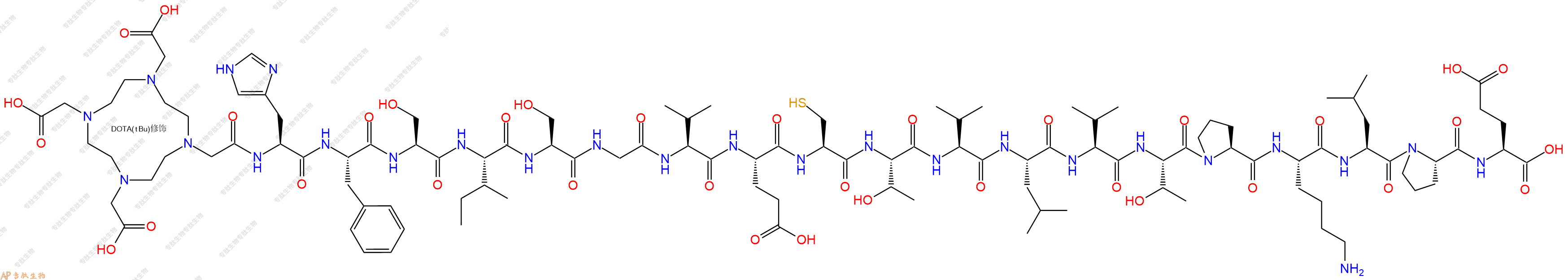 专肽生物产品DOTA-His-Phe-Ser-Ile-Ser-Gly-Val-Glu-Cys-Thr-Val-Leu-Val-Thr-Pro-Lys-Leu-Pro-Glu-OH