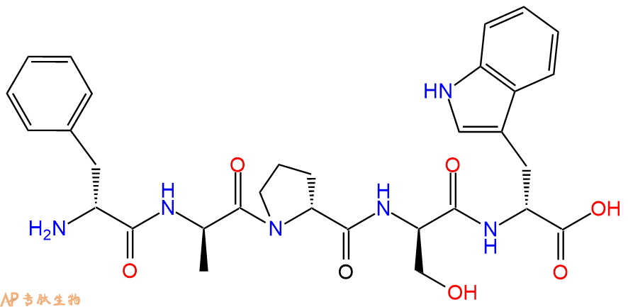 专肽生物产品H2N-DPhe-DAla-DPro-DSer-DTrp-OH