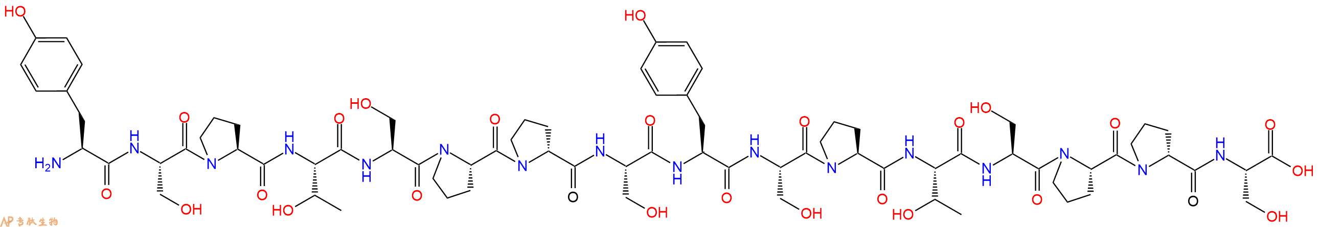 专肽生物产品H2N-Tyr-Ser-Pro-Thr-Ser-Pro-DPro-Ser-Tyr-Ser-Pro-Thr-Ser-Pro-DPro-Ser-OH