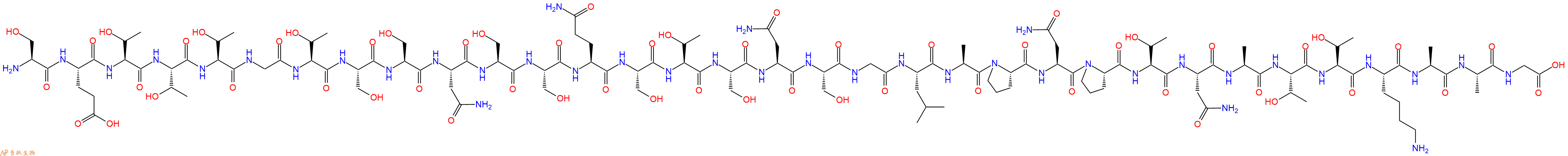 专肽生物产品H2N-Ser-Glu-Thr-Thr-Thr-Gly-Thr-Ser-Ser-Asn-Ser-Ser-Gln-Ser-Thr-Ser-Asn-Ser-Gly-Leu-Ala-Pro-Asn-Pro-Thr-Asn-Ala-Thr-Thr-Lys-Ala-Ala-Gly-OH