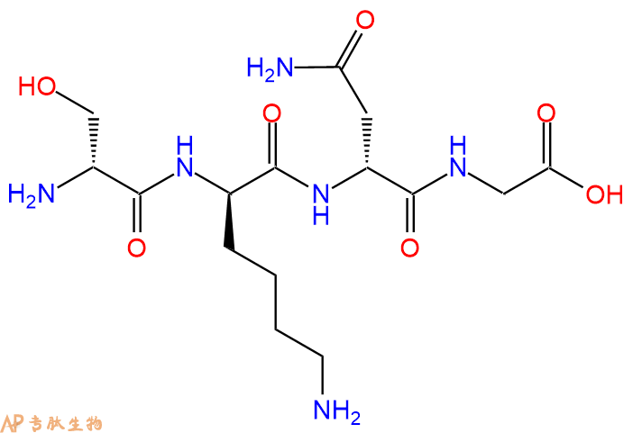 专肽生物产品H2N-DSer-DLys-DAsn-Gly-OH