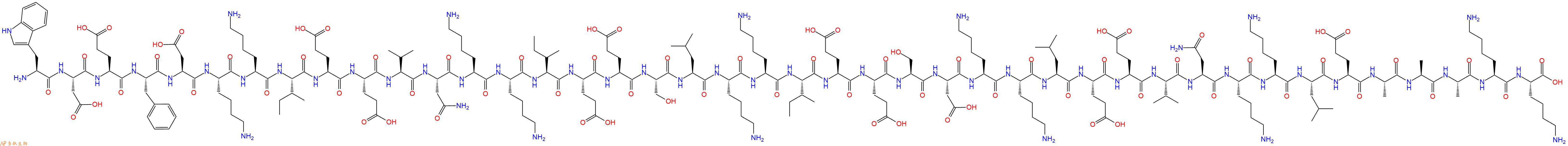 专肽生物产品H2N-Trp-Asp-Glu-Phe-Asp-Lys-Lys-Ile-Glu-Glu-Val-Asn-Lys-Lys-Ile-Glu-Glu-Ser-Leu-Lys-Lys-Ile-Glu-Glu-Ser-Asp-Lys-Lys-Leu-Glu-Glu-Val-Asn-Lys-Lys-Leu-Glu-Ala-Ala-Ala-Lys-Lys-OH