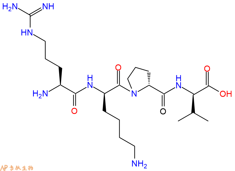 专肽生物产品H2N-Arg-DLys-DPro-DVal-OH