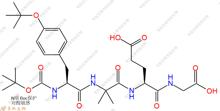 专肽生物产品Boc-Tyr(tBu)-Aib-Glu-Gly-OH