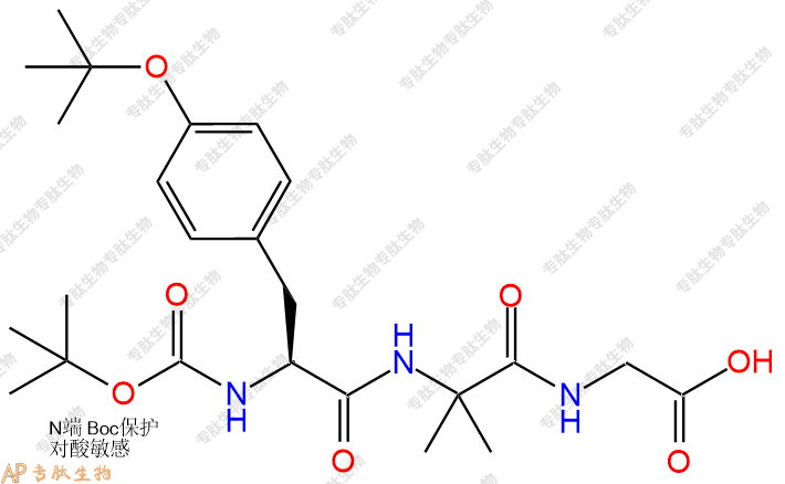 专肽生物产品Boc-Tyr(tBu)-Aib-Gly-OH