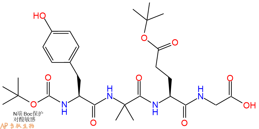 专肽生物产品Boc-Tyr-Aib-Glu(OtBu)-Gly-OH