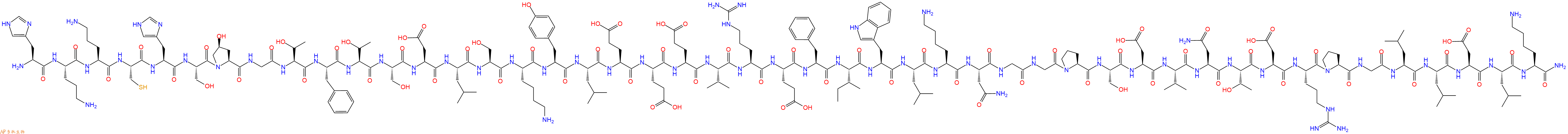 专肽生物产品H2N-His-Orn-Orn-Cys-His-Ser-Hyp-Gly-Thr-Phe-Thr-Ser-Asp-Leu-Ser-Lys-Tyr-Leu-Glu-Glu-Glu-Val-Arg-Glu-Phe-Ile-Trp-Leu-Lys-Asn-Gly-Gly-Pro-Ser-Asp-Val-Asn-Thr-Asp-Arg-Pro-Gly-Leu-Leu-Asp-Leu-Lys-NH2