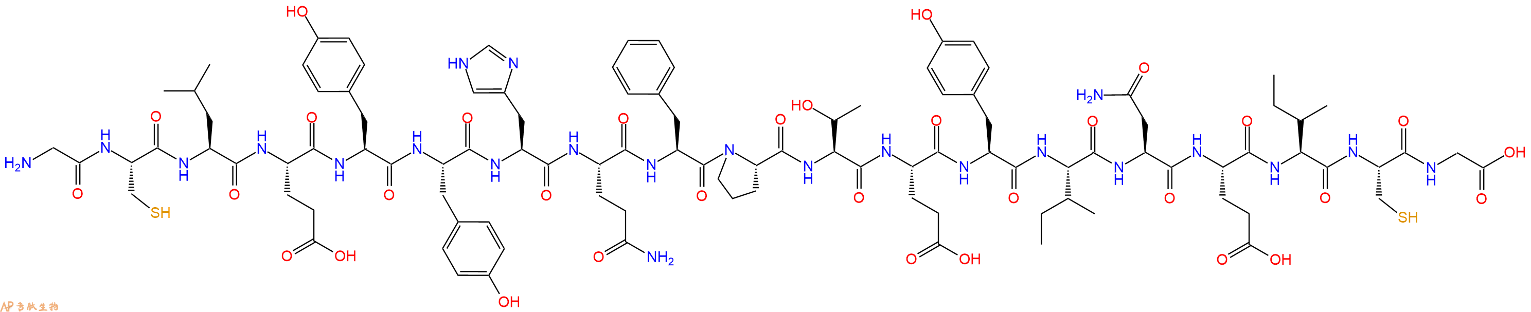 专肽生物产品H2N-Gly-Cys-Leu-Glu-Tyr-Tyr-His-Gln-Phe-Pro-Thr-Glu-Tyr-Ile-Asn-Glu-Ile-Cys-Gly-OH