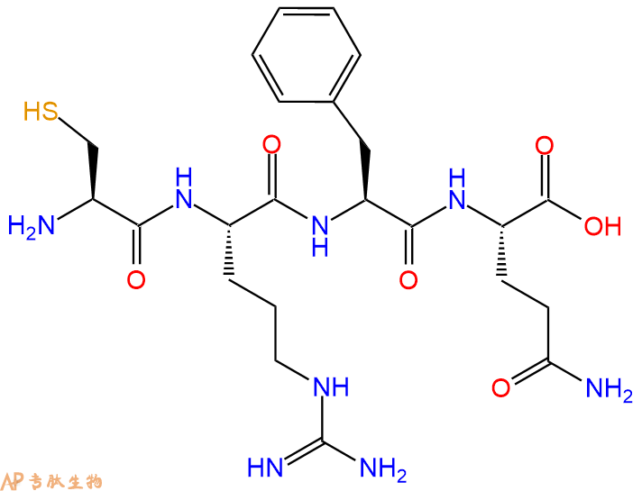 专肽生物产品H2N-Cys-Arg-Phe-Gln-OH