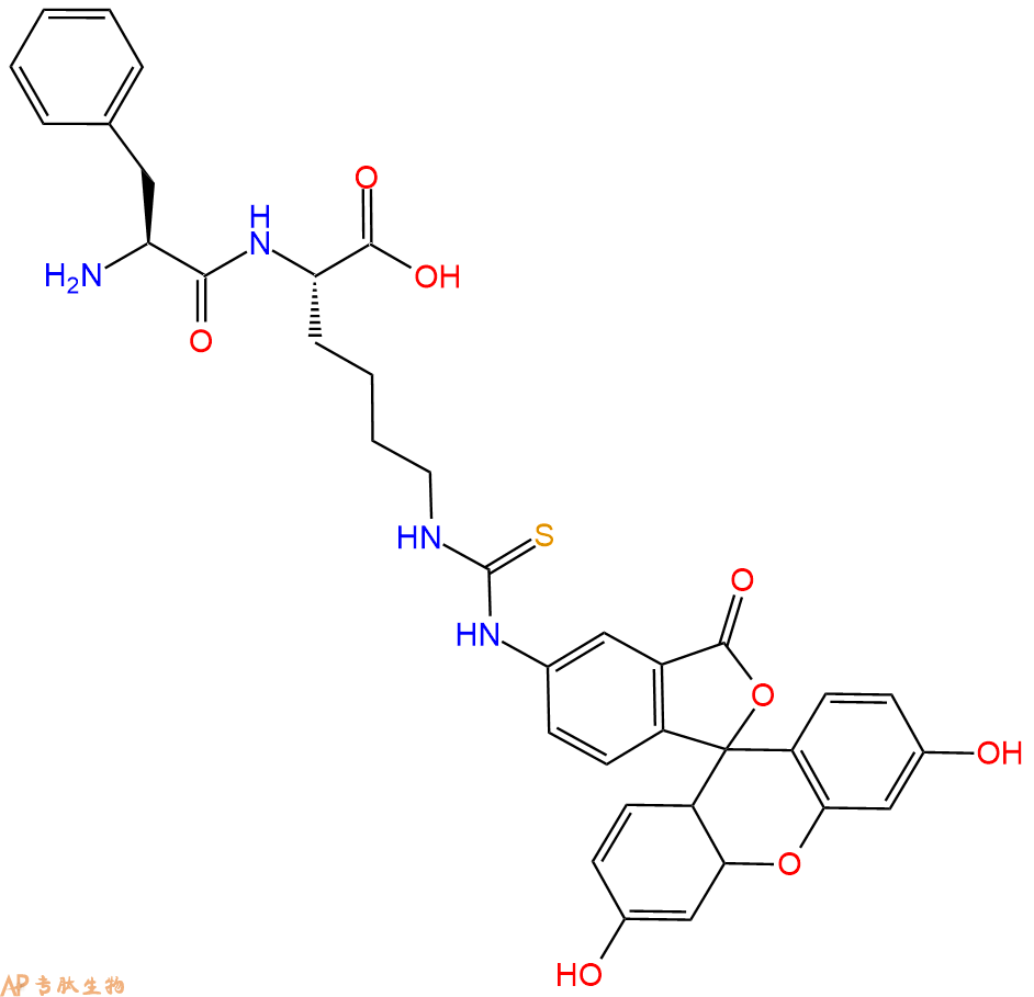 专肽生物产品H2N-Phe-Lys(FITC)-OH