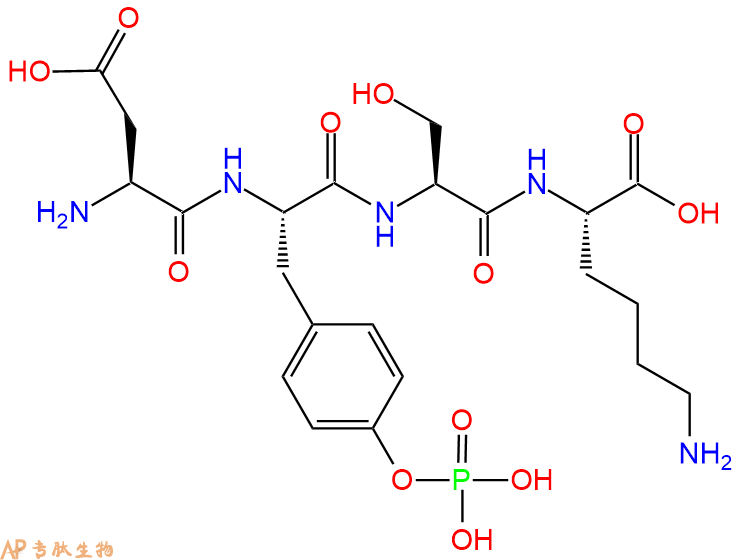 专肽生物产品H2N-Asp-Tyr(PO3H2)-Ser-Lys-OH