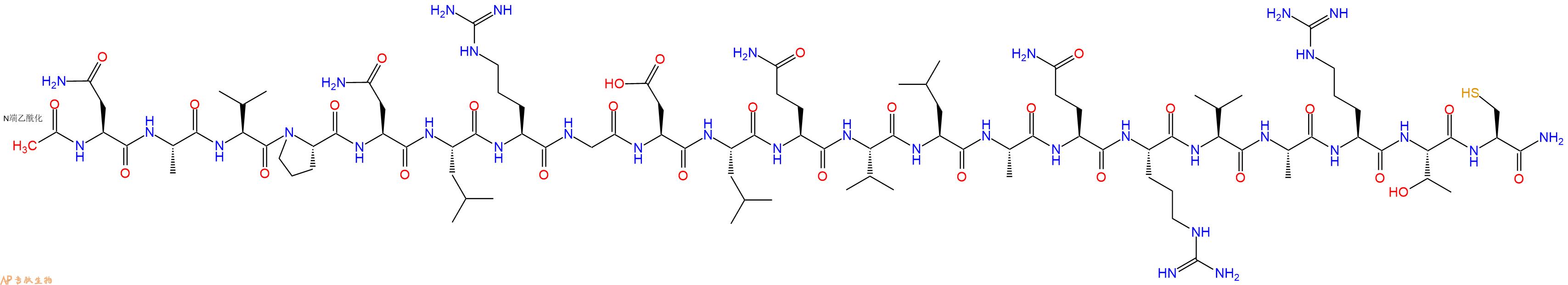 专肽生物产品Ac-Asn-Ala-Val-Pro-Asn-Leu-Arg-Gly-Asp-Leu-Gln-Val-Leu-Ala-Gln-Arg-Val-Ala-Arg-Thr-Cys-NH2