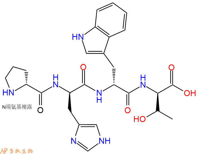 专肽生物产品H2N-DPro-DHis-DTrp-DThr-OH