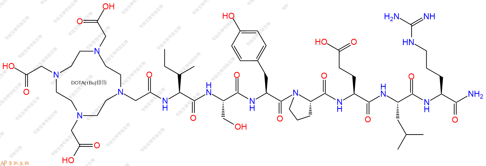 专肽生物产品DOTA-Ile-Ser-Tyr-Pro-Glu-Leu-Arg-NH2