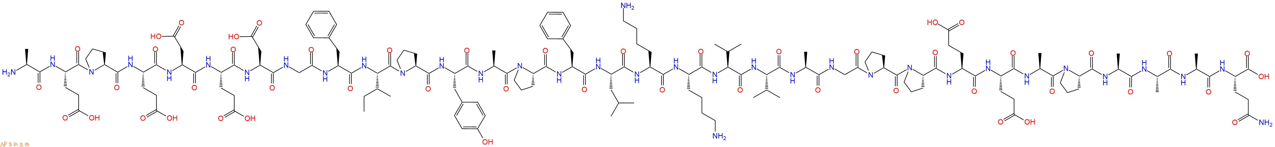 专肽生物产品H2N-Ala-Glu-Pro-Glu-Asp-Glu-Asp-Gly-Phe-Ile-Pro-Tyr-Ala-Pro-Phe-Leu-Lys-Lys-Val-Val-Ala-Gly-Pro-Pro-Glu-Glu-Ala-Pro-Ala-Ala-Ala-Gln-OH