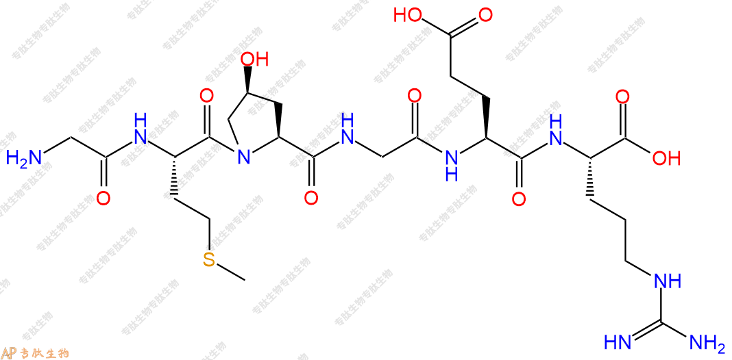 专肽生物产品H2N-Gly-Met-Hyp-Gly-Glu-Arg-OH