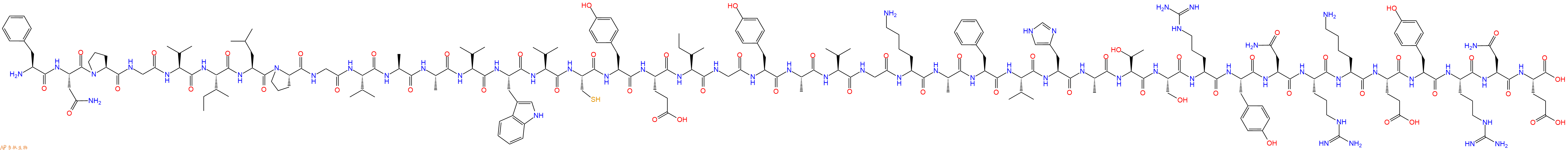 专肽生物产品H2N-Phe-Asn-Pro-Gly-Val-Ile-Leu-Pro-Gly-Val-Ala-Ala-Val-Trp-Val-Cys-Tyr-Glu-Ile-Gly-Tyr-Ala-Val-Gly-Lys-Ala-Phe-Val-His-Ala-Thr-Ser-Arg-Tyr-Asn-Arg-Lys-Glu-Tyr-Arg-Asn-Glu-OH