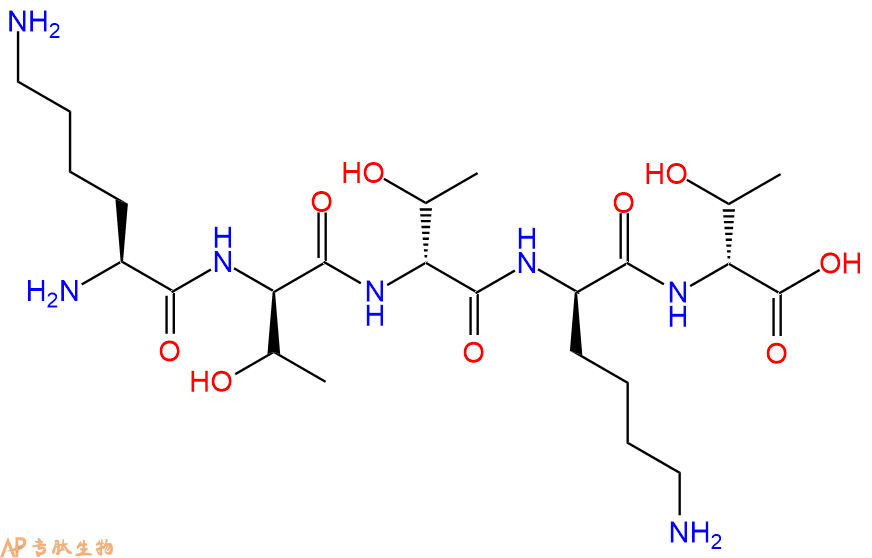 专肽生物产品H2N-Lys-DThr-DThr-DLys-DThr-OH
