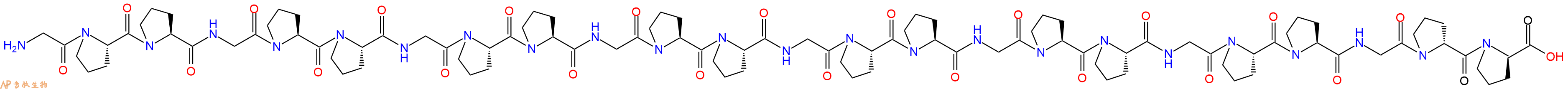专肽生物产品H2N-Gly-Pro-Pro-Gly-Pro-Pro-Gly-Pro-Pro-Gly-Pro-Pro-Gly-Pro-Pro-Gly-Pro-Pro-Gly-Pro-Pro-Gly-DPro-DPro-OH