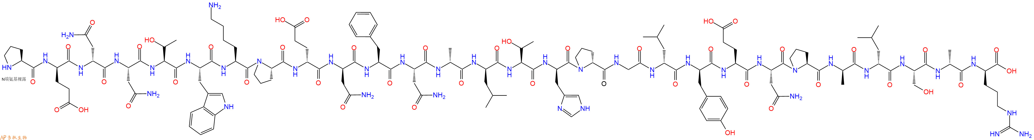 专肽生物产品H2N-Pro-DGlu-DAsn-Asn-Thr-Trp-Lys-Pro-DGlu-DAsn-Phe-Asn-DAla-DLeu-Thr-DHis-DPro-Gly-DLeu-DTyr-Glu-Asn-Pro-DAla-DLeu-Ser-DAla-DArg-OH