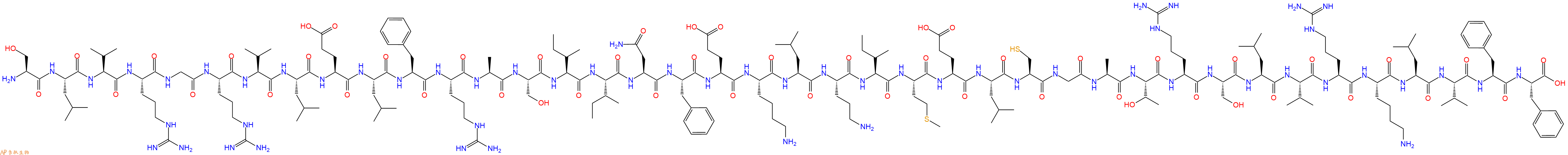 专肽生物产品H2N-Ser-Leu-Val-Arg-Gly-Arg-Val-Leu-Glu-Leu-Phe-Arg-Ala-Ser-Ile-Ile-Asn-Phe-Glu-Lys-Leu-Orn-Ile-Met-Glu-Leu-Cys-Gly-Ala-Thr-Arg-Ser-Leu-Val-Arg-Lys-Leu-Val-Phe-Phe-OH