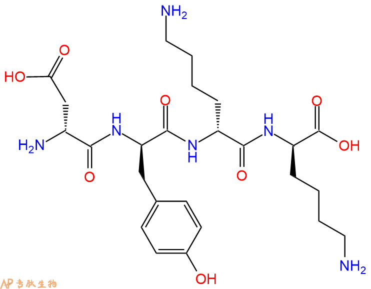 专肽生物产品H2N-DAsp-DTyr-DLys-DLys-OH