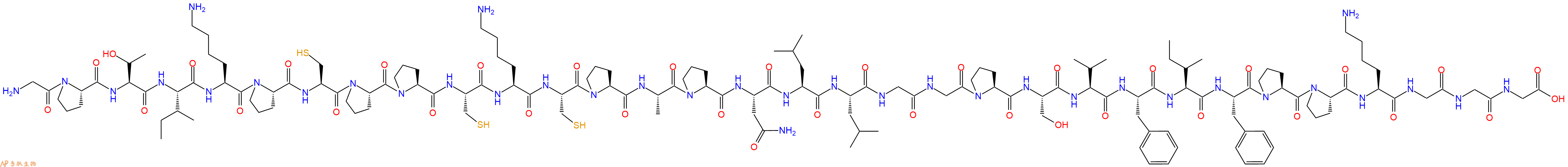 专肽生物产品H2N-Gly-Pro-Thr-Ile-Lys-Pro-Cys-Pro-Pro-Cys-Lys-Cys-Pro-Ala-Pro-Asn-Leu-Leu-Gly-Gly-Pro-Ser-Val-Phe-Ile-Phe-Pro-Pro-Lys-Gly-Gly-Gly-OH