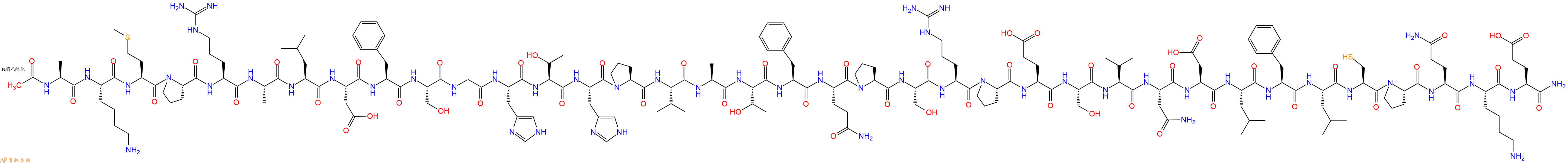 专肽生物产品Ac-Ala-Lys-Met-Pro-Arg-Ala-Leu-Asp-Phe-Ser-Gly-His-Thr-His-Pro-Val-Ala-Thr-Phe-Gln-Pro-Ser-Arg-Pro-Glu-Ser-Val-Asn-Asp-Leu-Phe-Leu-Cys-Pro-Gln-Lys-Glu-NH2