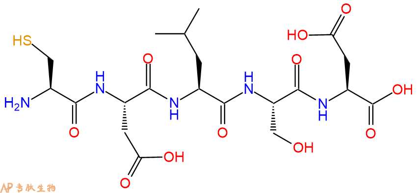 专肽生物产品H2N-Cys-Asp-Leu-Ser-Asp-OH