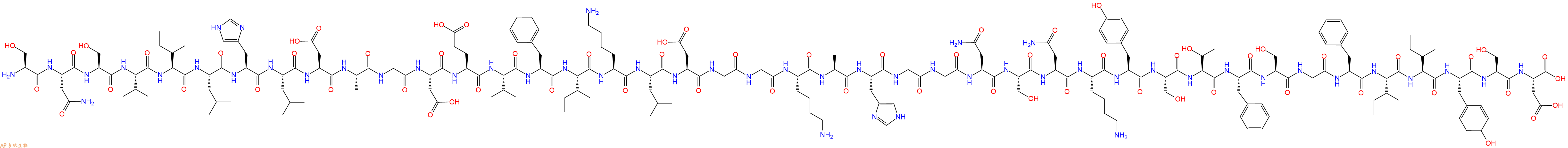 专肽生物产品H2N-Ser-Asn-Ser-Val-Ile-Leu-His-Leu-Asp-Ala-Gly-Asp-Glu-Val-Phe-Ile-Lys-Leu-Asp-Gly-Gly-Lys-Ala-His-Gly-Gly-Asn-Ser-Asn-Lys-Tyr-Ser-Thr-Phe-Ser-Gly-Phe-Ile-Ile-Tyr-Ser-Asp-OH