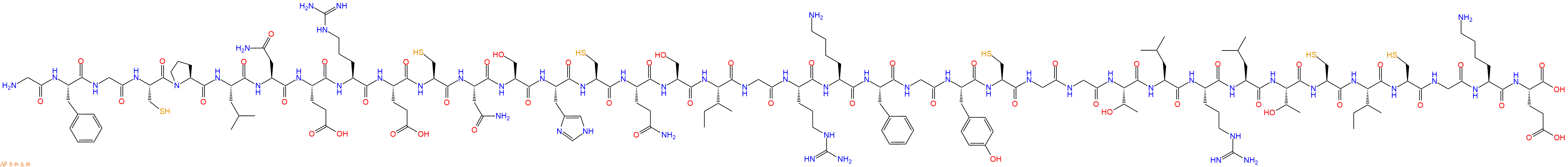 专肽生物产品H2N-Gly-Phe-Gly-Cys-Pro-Leu-Asn-Glu-Arg-Glu-Cys-Asn-Ser-His-Cys-Gln-Ser-Ile-Gly-Arg-Lys-Phe-Gly-Tyr-Cys-Gly-Gly-Thr-Leu-Arg-Leu-Thr-Cys-Ile-Cys-Gly-Lys-Glu-OH