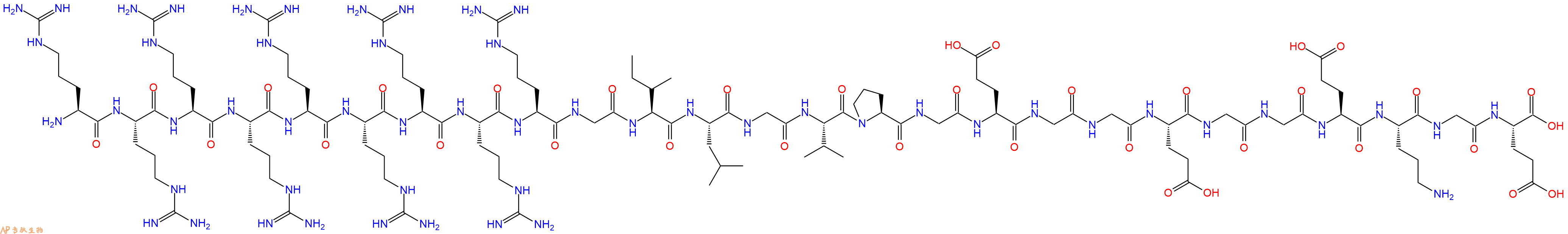 专肽生物产品H2N-Arg-Arg-Arg-Arg-Arg-Arg-Arg-Arg-Arg-Gly-Ile-Leu-Gly-Val-Pro-Gly-Glu-Gly-Gly-Glu-Gly-Gly-Glu-Orn-Gly-Glu-OH
