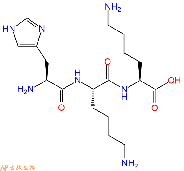 专肽生物产品H2N-His-Lys-Lys-OH