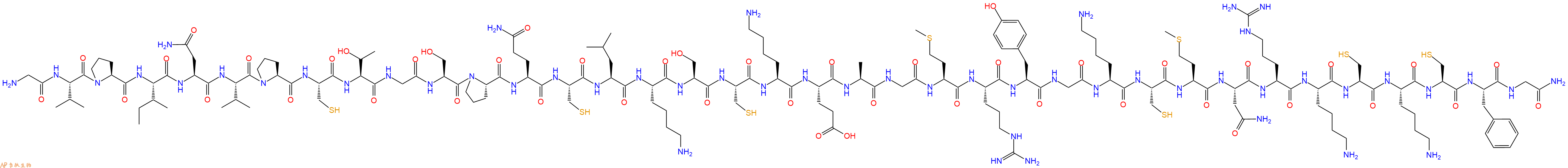 专肽生物产品H2N-Gly-Val-Pro-Ile-Asn-Val-Pro-Cys-Thr-Gly-Ser-Pro-Gln-Cys-Leu-Lys-Ser-Cys-Lys-Glu-Ala-Gly-Met-Arg-Tyr-Gly-Lys-Cys-Met-Asn-Arg-Lys-Cys-Lys-Cys-Phe-Gly-NH2