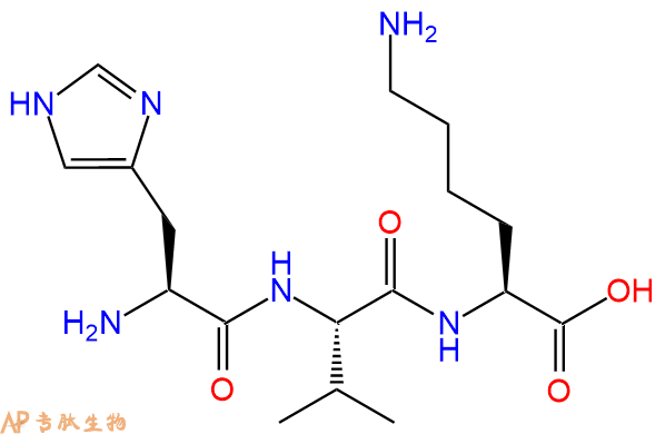 专肽生物产品H2N-His-Val-Lys-OH