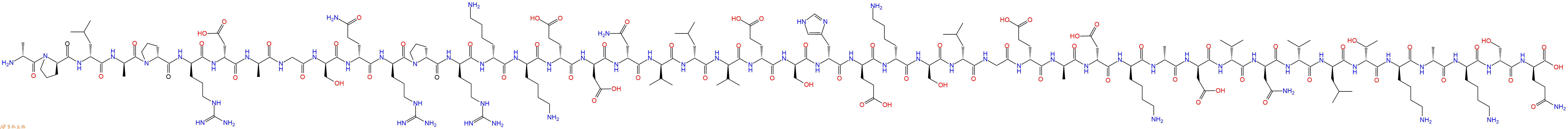 专肽生物产品H2N-DAla-DPro-DLeu-DAla-DPro-DArg-DAsp-DAla-Gly-DSer-DGln-DArg-DPro-DArg-DLys-DLys-DGlu-DAsp-DAsn-DVal-DLeu-DVal-DGlu-DSer-DHis-DGlu-DLys-DSer-DLeu-Gly-DGlu-DAla-DAsp-DLys-DAla-DAsp-DVal-DAsn-DVal-DLeu-DThr-DLys-DAla-DLys-DSer-DGln-OH