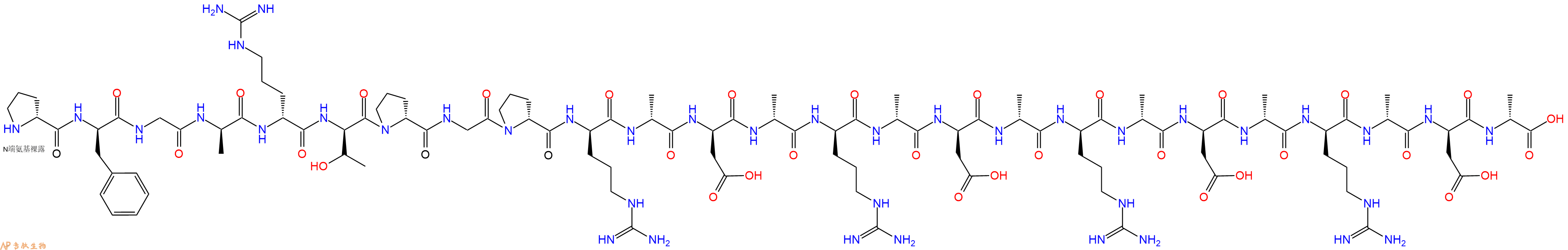 专肽生物产品H2N-DPro-DPhe-Gly-DAla-DArg-DThr-DPro-Gly-DPro-DArg-DAla-DAsp-DAla-DArg-DAla-DAsp-DAla-DArg-DAla-DAsp-DAla-DArg-DAla-DAsp-DAla-OH