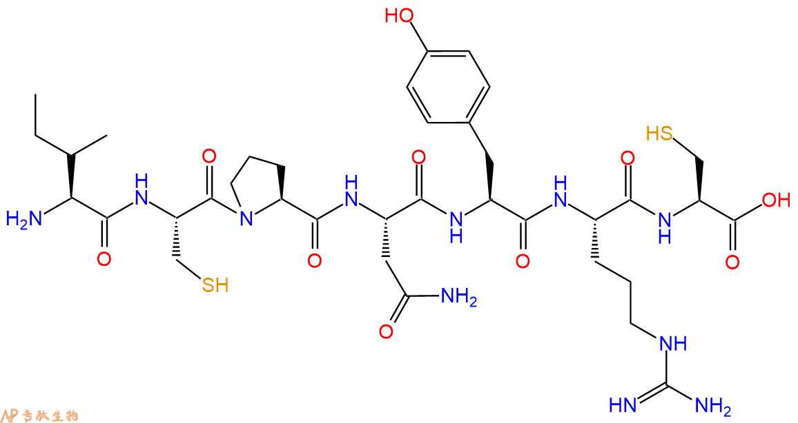 专肽生物产品H2N-Ile-Cys-Pro-Asn-Tyr-Arg-Cys-OH