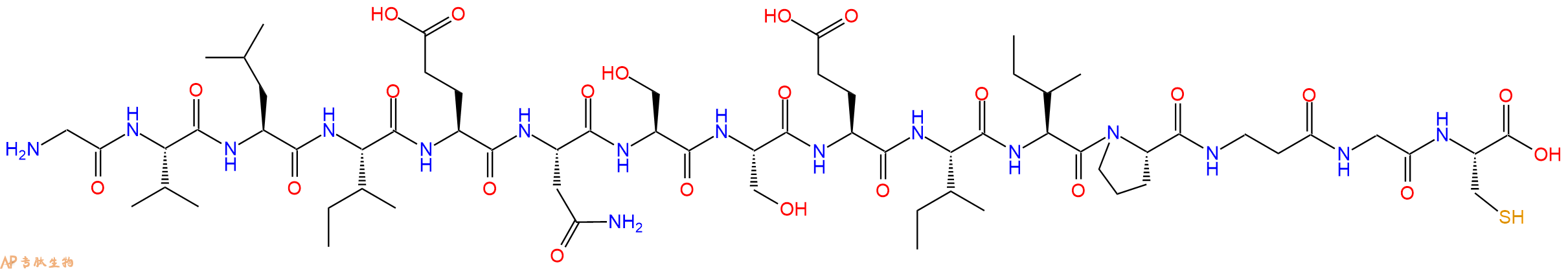 专肽生物产品H2N-Gly-Val-Leu-Ile-Glu-Asn-Ser-Ser-Glu-Ile-Ile-Pro-βAla-Gly-Cys-OH