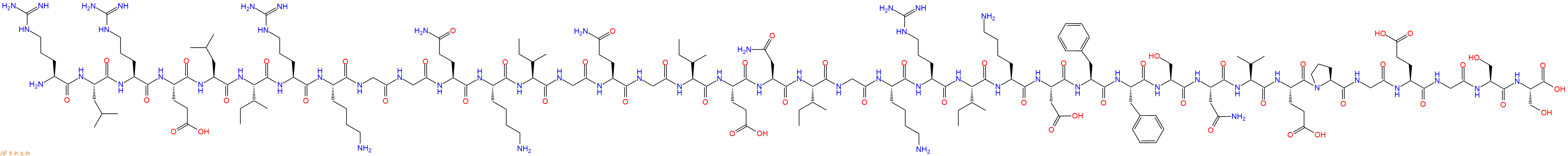 专肽生物产品H2N-Arg-Leu-Arg-Glu-Leu-Ile-Arg-Lys-Gly-Gly-Gln-Lys-Ile-Gly-Gln-Gly-Ile-Glu-Asn-Ile-Gly-Lys-Arg-Ile-Lys-Asp-Phe-Phe-Ser-Asn-Val-Glu-Pro-Gly-Glu-Gly-Ser-Ser-OH